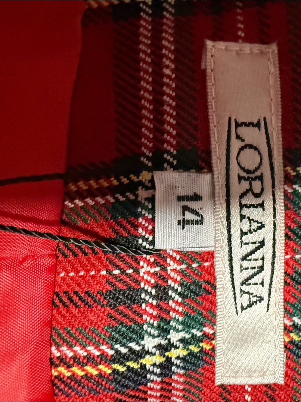 Lorianna Red Tartan Plaid Blazer Jacket Preppy Academia Size 14 - Picture 5 of 5